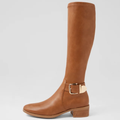 Teca New Tan Stretch Smooth Knee High Boots
