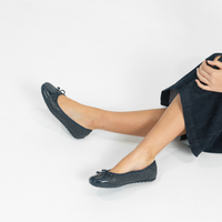 Bookie Navy Patent/ Navy Leather Ballet Flats