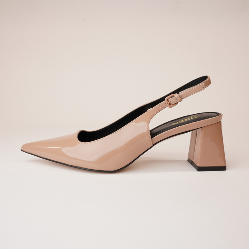 Yarra Almond Patent Leather Heels