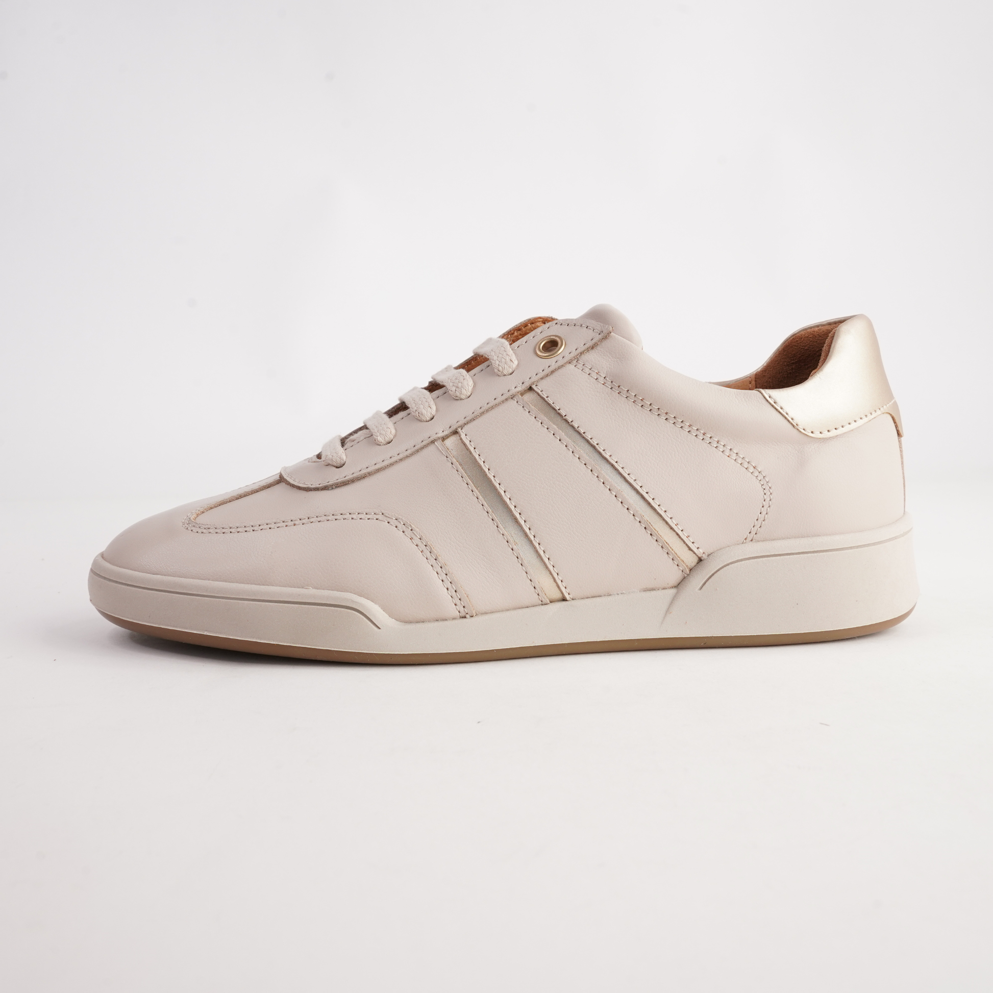 Sage Dark Beige Leather Sneakers - SALA | Shouz