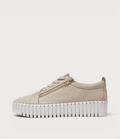 Bump Macadamia Leather Sneakers