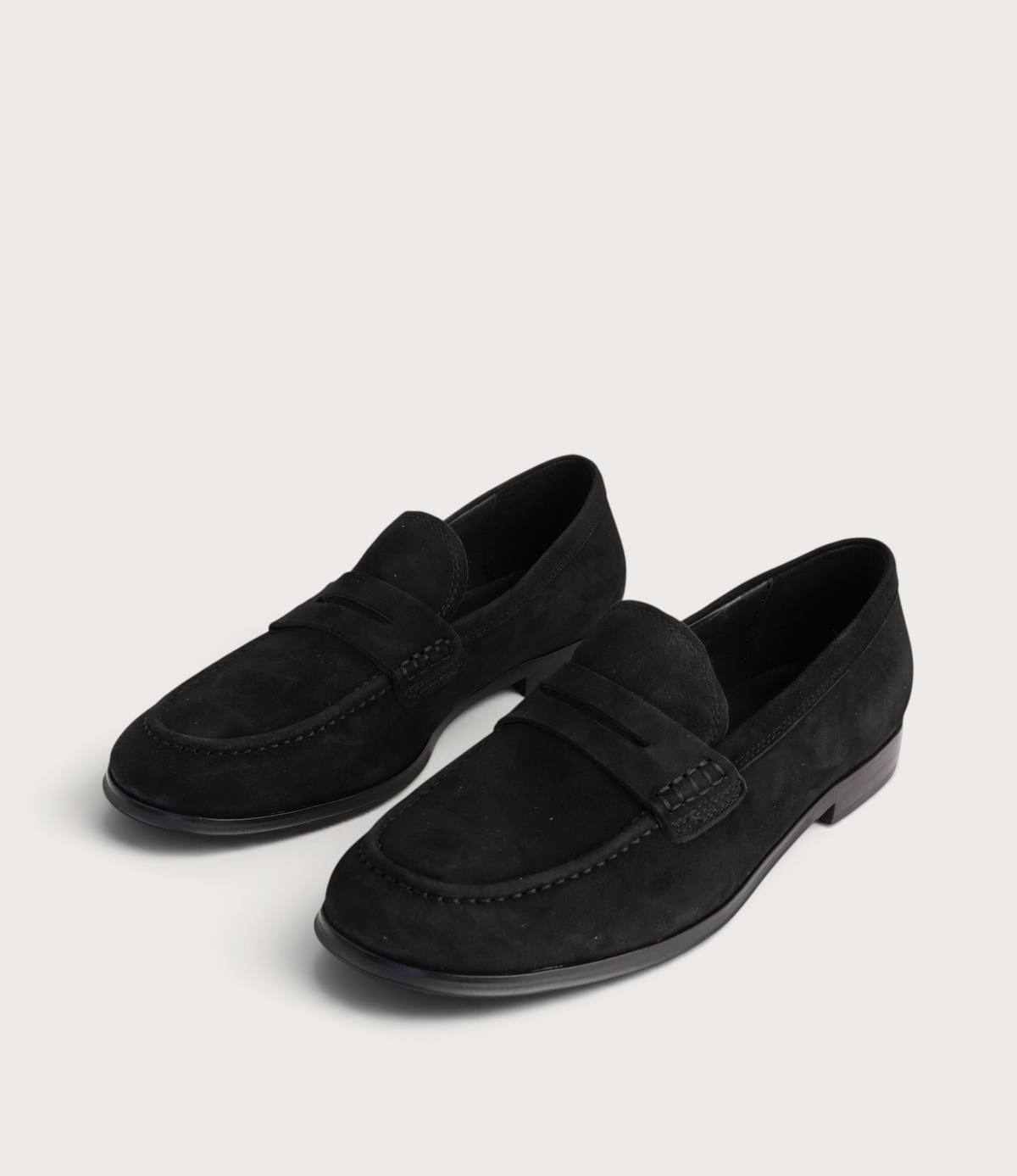 Clarisa Black Suede Loafers
