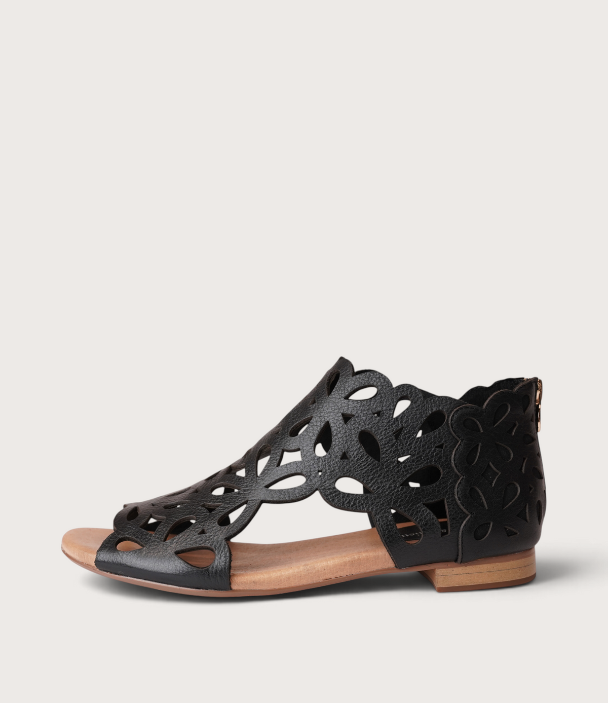 Pietro Black Leather Sandals