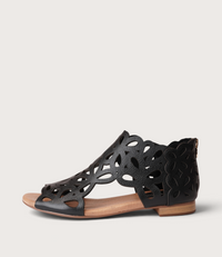 Pietro Black Leather Sandals