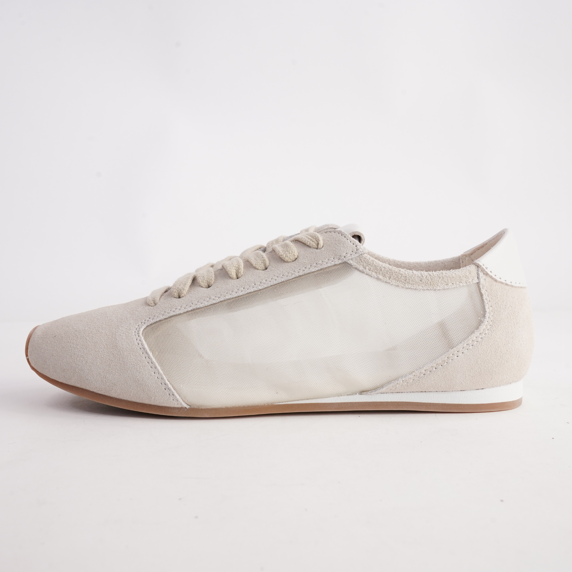 Ruby Off White Suede Sneakers - WITH GRACE | Shouz