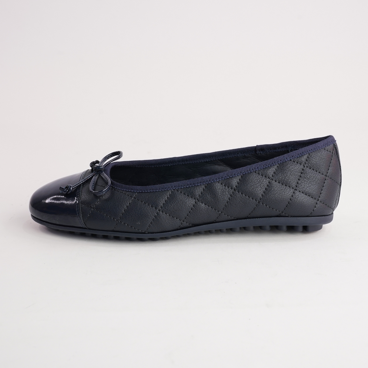 Bookie Navy Patent/ Navy Leather Ballet Flats - DJANGO AND JULIETTE | Shouz