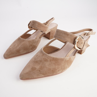 Asten Light Choc Suede Heels - TOP END | Shouz