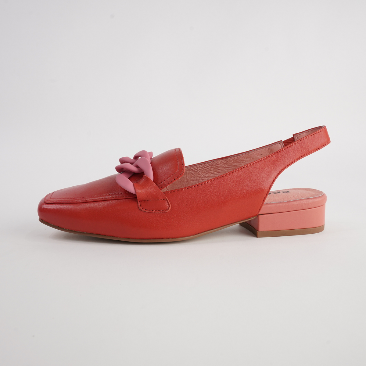 Randal Red/ Pink Leather Loafers - BRESLEY | Shouz