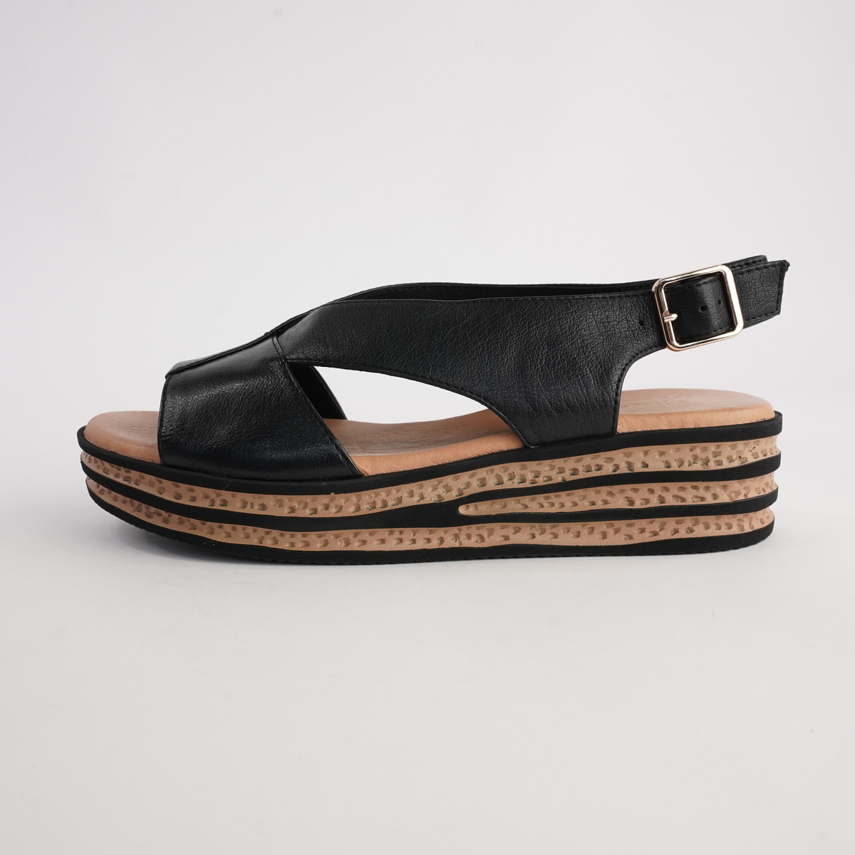 Christa Black Leather Sandals - DJANGO AND JULIETTE | Shouz