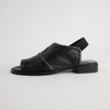 Serenade Black/ Pewter Leather Sandals