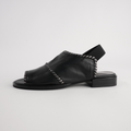 Serenade Black/ Pewter Leather Sandals