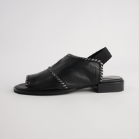 Serenade Black/ Pewter Leather Sandals