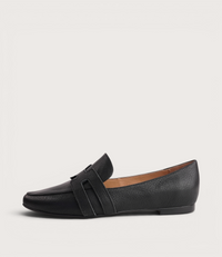 Salti Black Leather Loafers