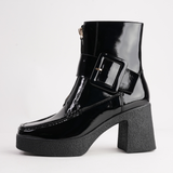 Boondoggle Black Patent Boots - TAMARA LONDON | Shouz