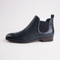 Quatisse Navy Leather Ankle Boots