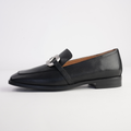 Damon Black Leather Loafers