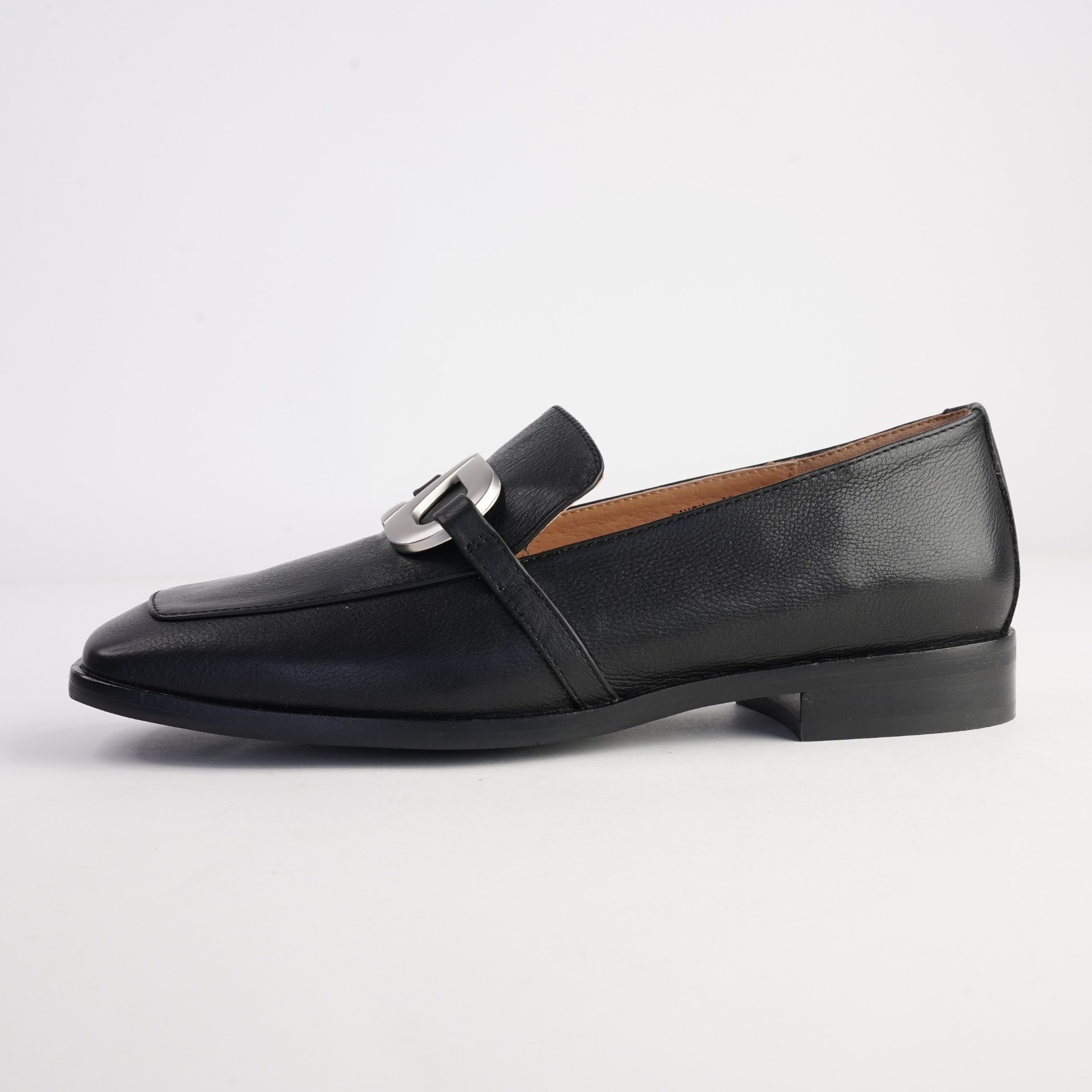Damon Black Leather Loafers - BRESLEY | Shouz
