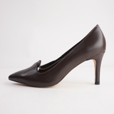 Blosko Choc Leather/ Patent Heels - TOP END | Shouz