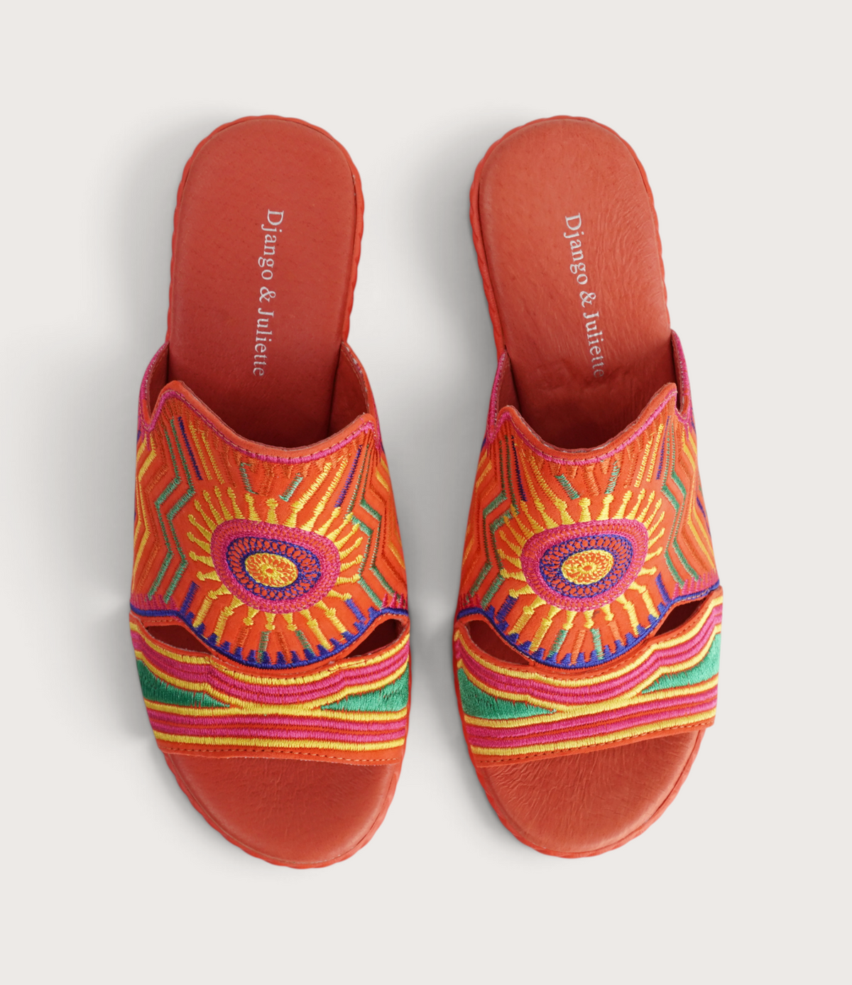 Eilam Orange Multi Leather Heels