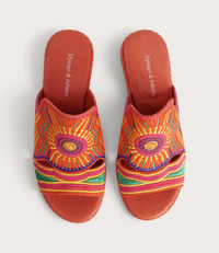 Eilam Orange Multi Leather Heels