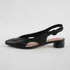 Frankiel Black Leather Heels