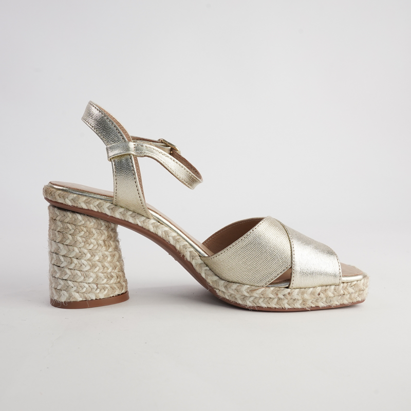 Cordelia Platino Leather Heels
