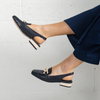 Randal Navy/Bone Leather Loafers