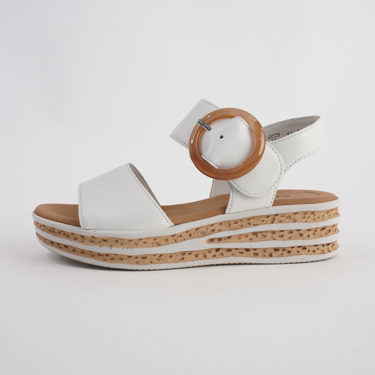 Margo White Leather Sandals - GABOR | Shouz
