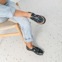 Teni Navy Patent/ Navy Sole Leather Sneakers