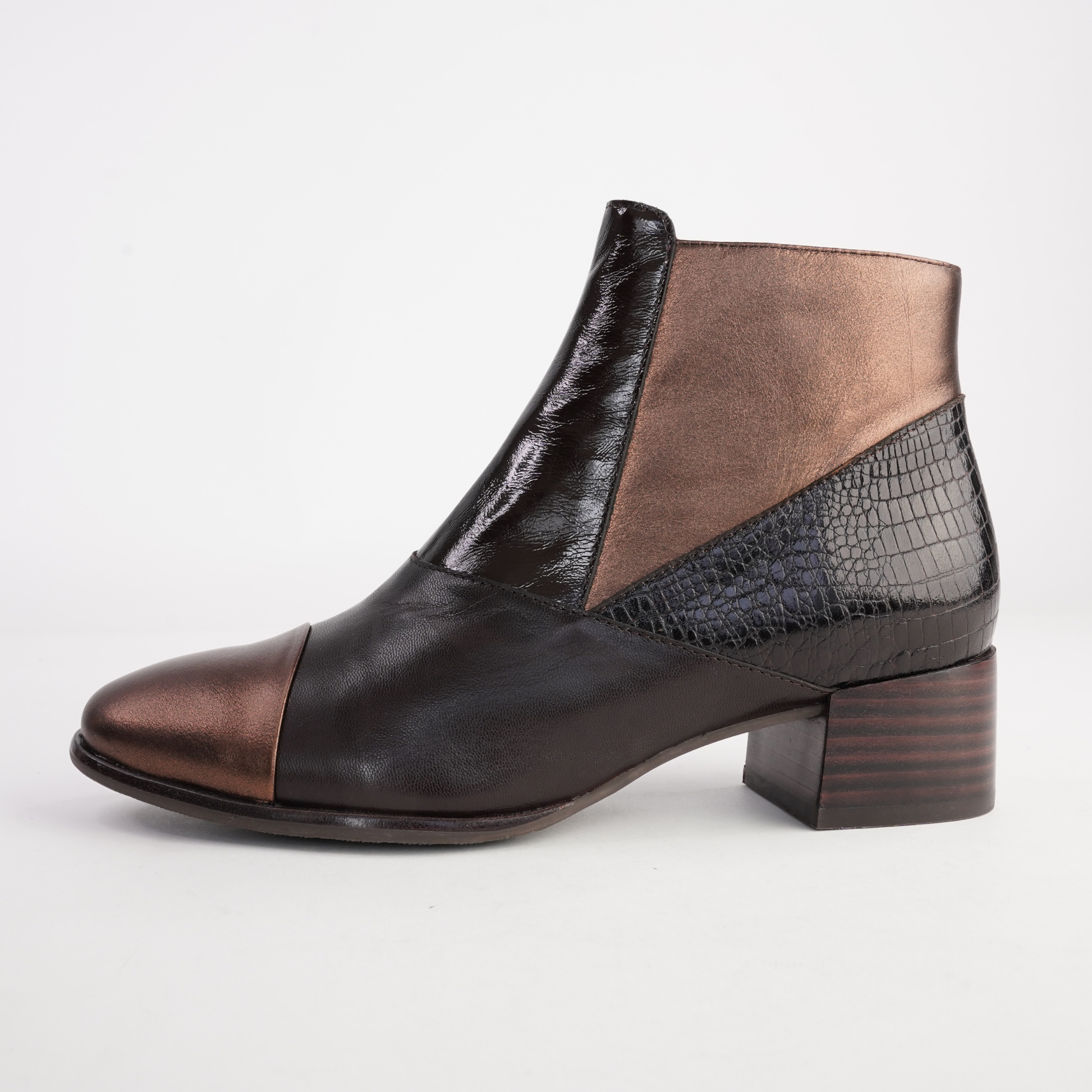 Award Coco Mix Leather Ankle Boots - BRESLEY | Shouz