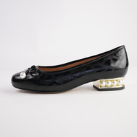 Azzi Black Leather Ballet Flats - BRESLEY | Shouz