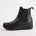 Fox Black Leather Ankle Boots