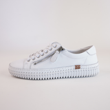 Jonza White Leather Sneakers - DIANA FERRARI | Shouz