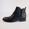 Nakta Black Leather/ Black Heel Ankle Boots