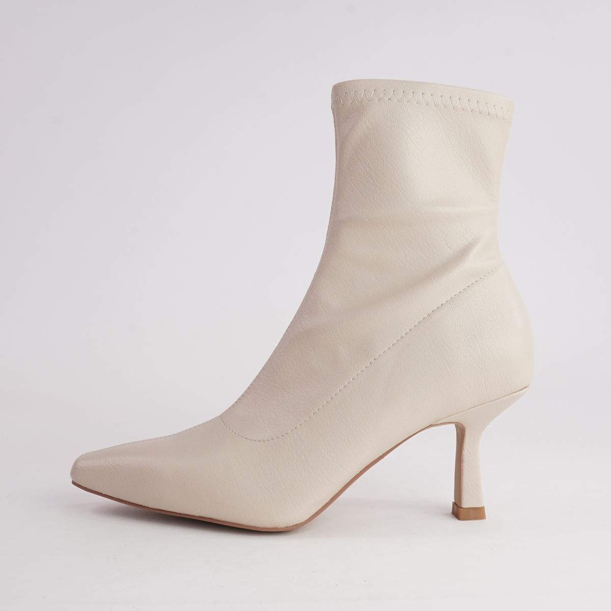 Audry Nougat Tumble Ankle Boots