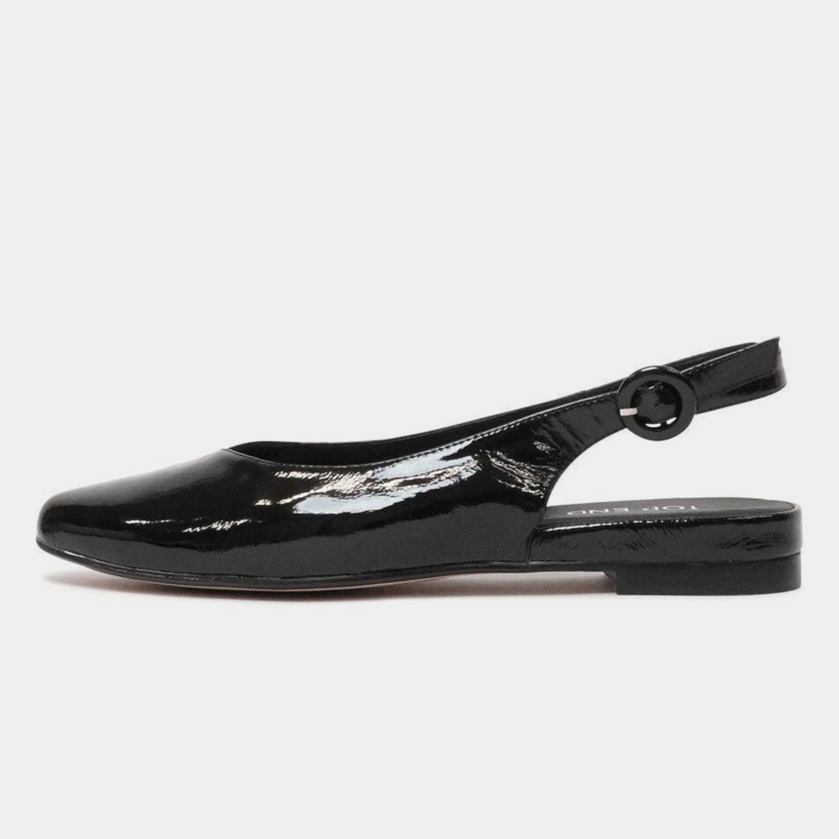 Fairy Black Patent Leather Slingback Flats - TOP END | Shouz