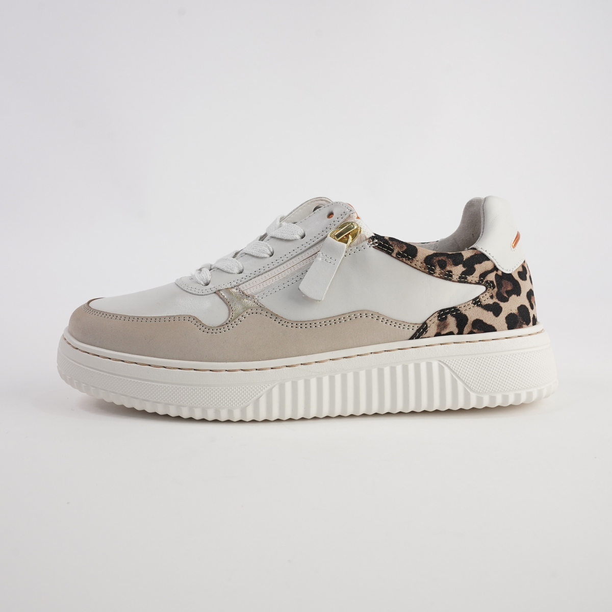 Demi Off White/ Natural Leather Sneakers - GABOR | Shouz