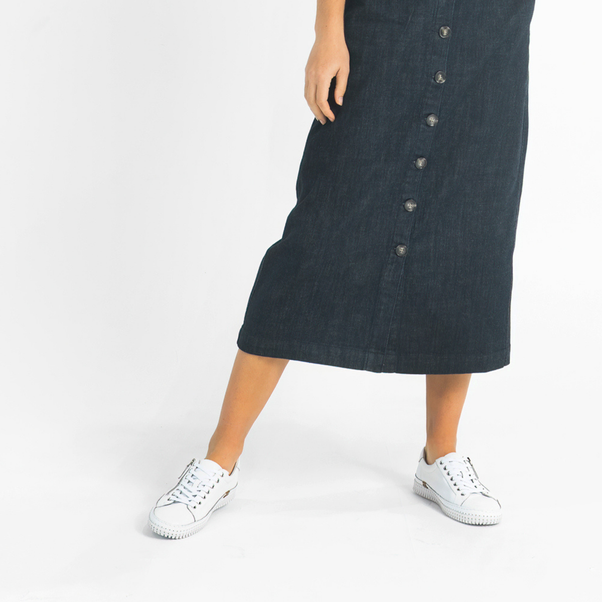 Jonza White Leather Sneakers - DIANA FERRARI | Shouz