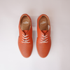 Sidecut Punch Tangerine Leather Lace Up Flats