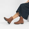 Gaib Brandy Leather Ankle Boots