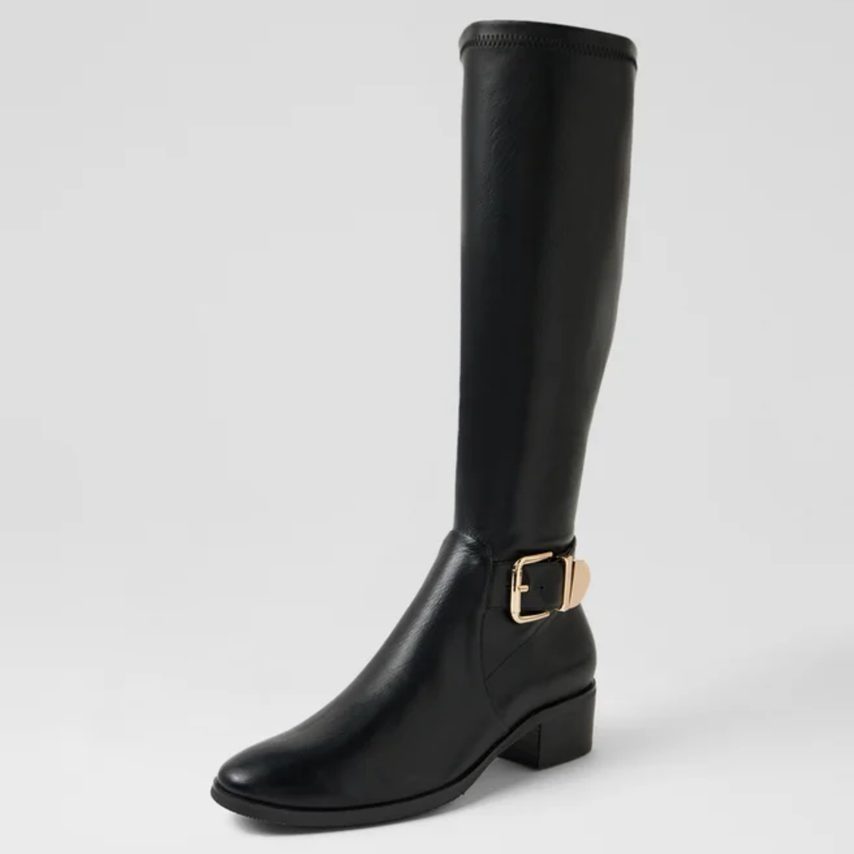 Teca Black Stretch Smooth Boots - DJANGO AND JULIETTE | Shouz