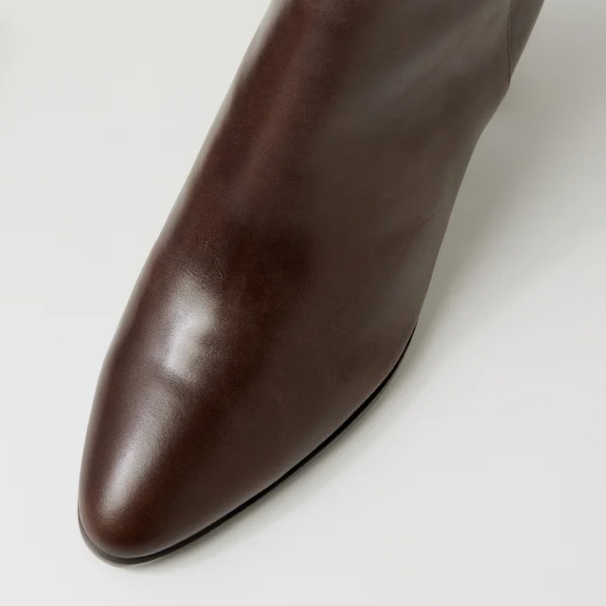Allouta Choc Leather/ Choc Heel Knee High Boots - DJANGO AND JULIETTE | Shouz