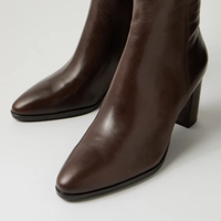 Allouta Choc Leather/ Choc Heel Knee High Boots - DJANGO AND JULIETTE | Shouz