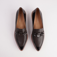 Elliotts Choc Patent/ Choc Leather Loafers - DJANGO AND JULIETTE | Shouz