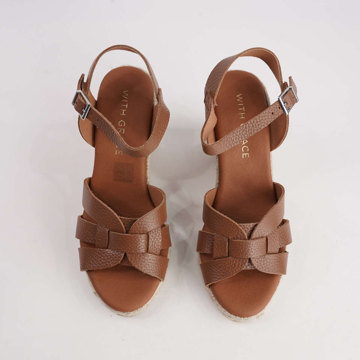 Sophia Doya Roble Leather Espadrille Wedges - WITH GRACE | Shouz