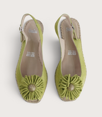Erica Melon Suede Espadrille Wedges
