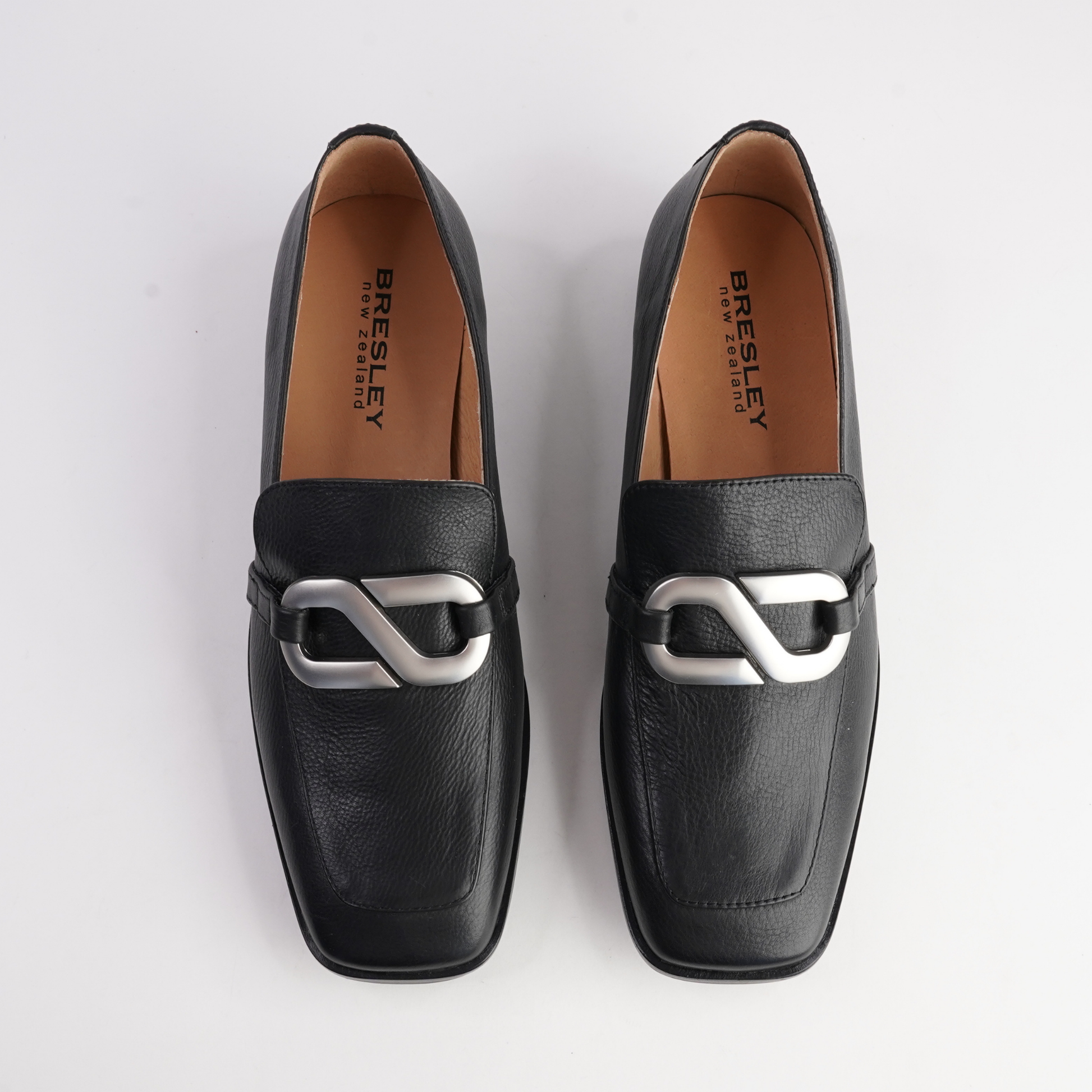 Damon Black Leather Loafers - BRESLEY | Shouz