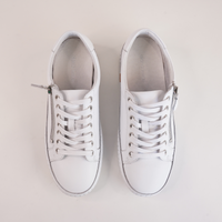 Jonza White Leather Sneakers