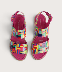 Atha Pink Stripe Multi Leather Sandals