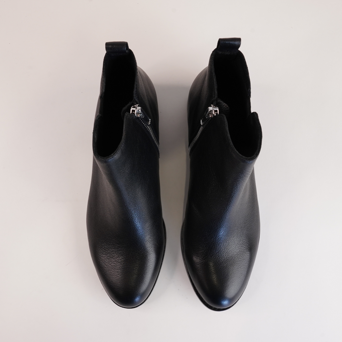 Nakta Black Leather/ Black Heel Ankle Boots - DJANGO AND JULIETTE | Shouz